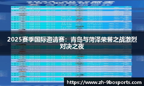 2025赛季国际邀请赛：青岛与菏泽荣誉之战激烈对决之夜